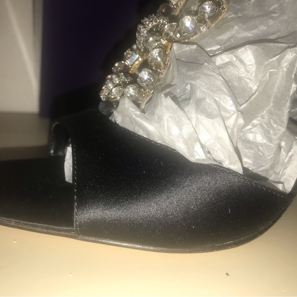 Woman’s Enzo Angiolini EADomenica Satin Black/Clear 8.5M NIB - Picture 3 of 16